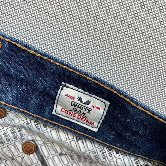 Taylor Stitch Democratic Cone Denim Indigo Dark Denim Frayed Jorts Shorts Sz 30 - Picture 7 of 13